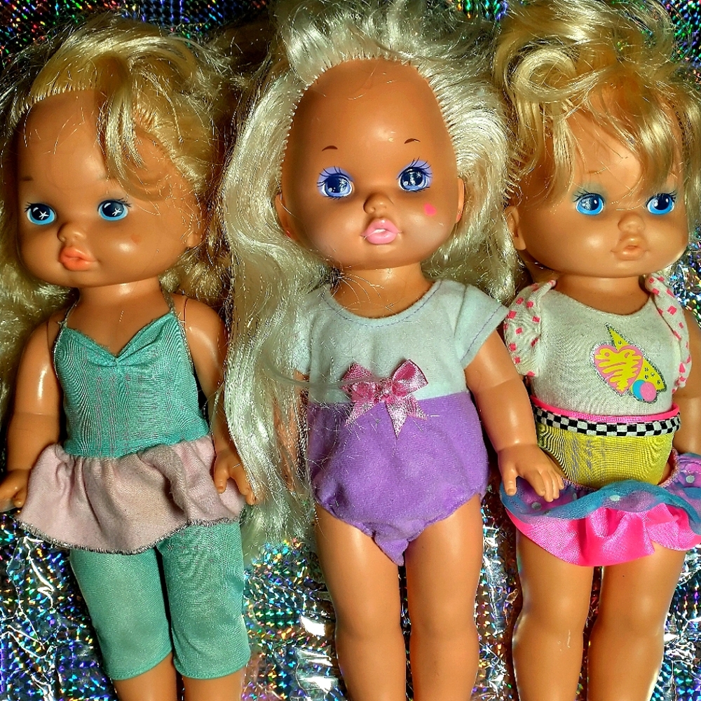 Set of 3 Little Miss Make-up Dolls